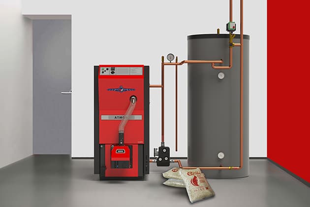 Kompaktowy kocioł na pellet ATMOS D10PX — Kotły grzewcze