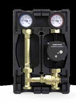 Grupa pompowa z zaworem termostatycznym DGP T/TG 25/180 DEFRO — Armatura instalacyjna